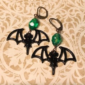 Goth Bat Dangle Earring
